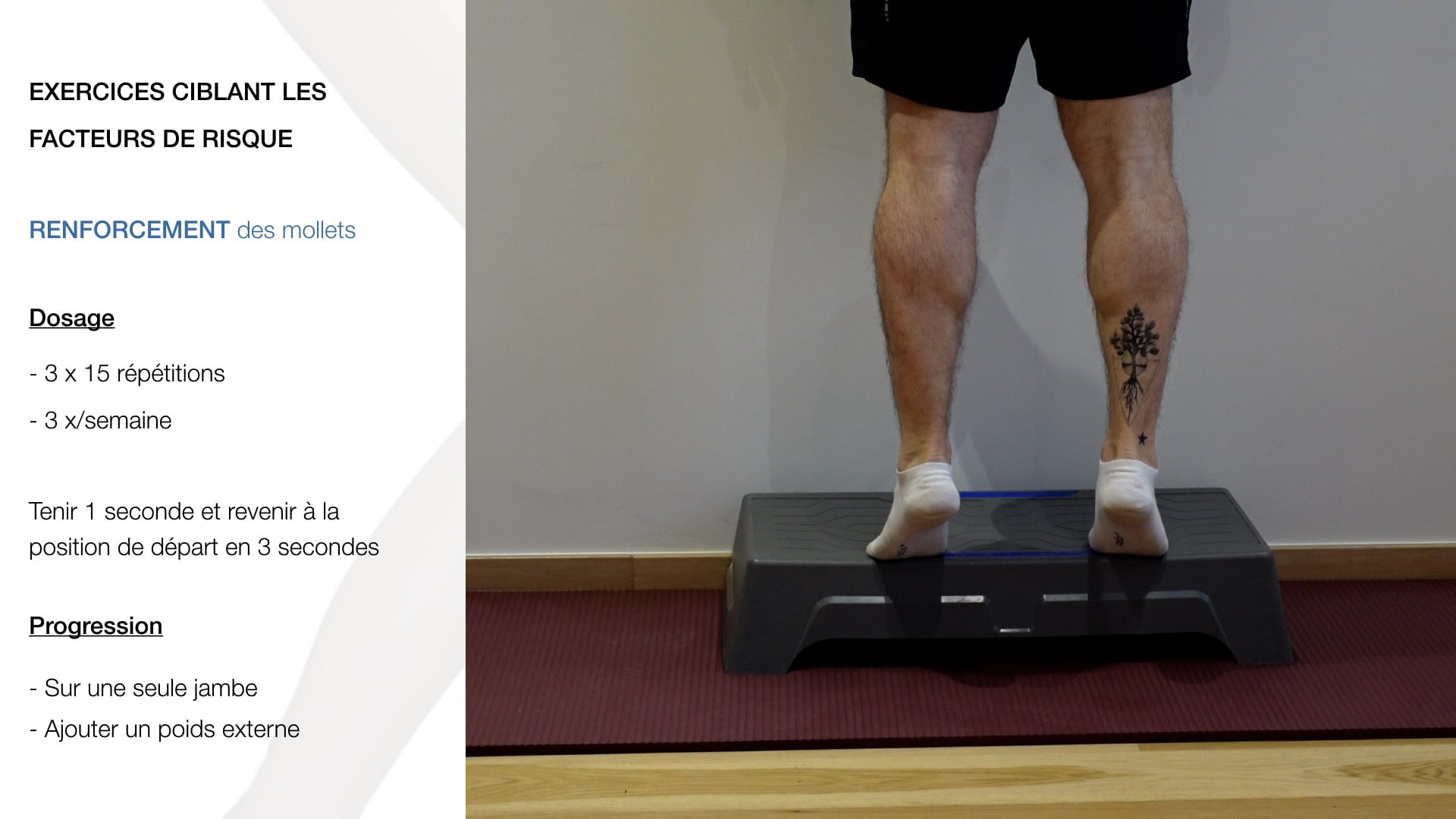 Vidéo de test Rééducation tendinopathie patellaire